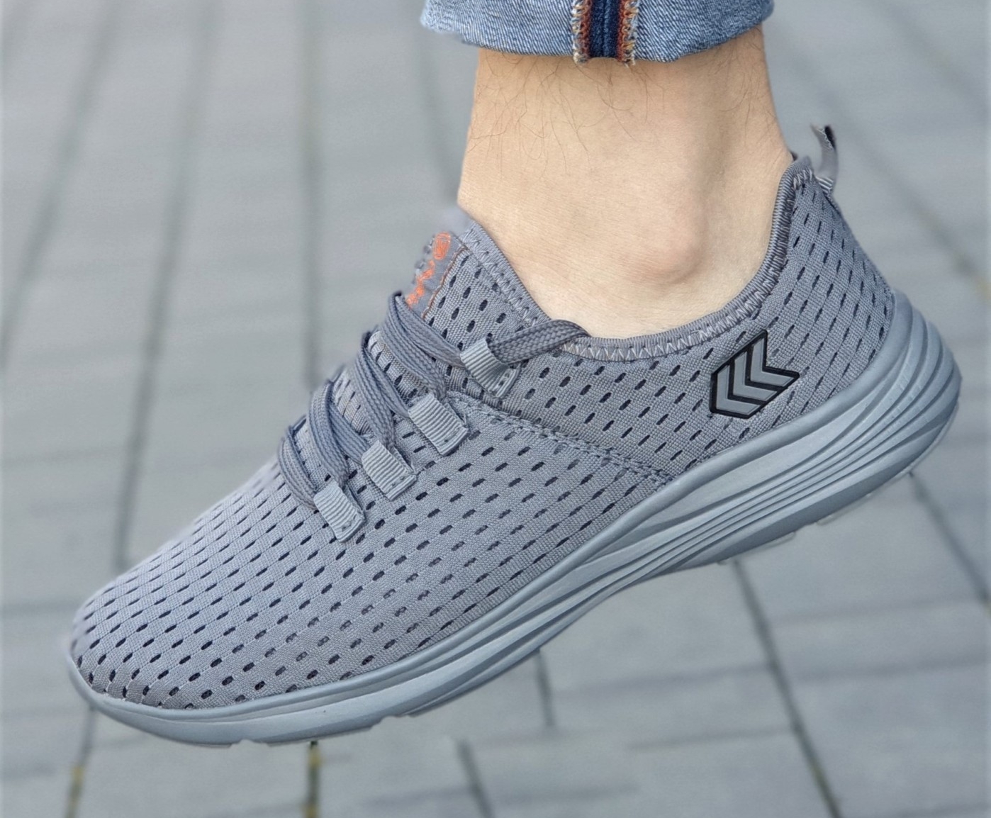 

Кроссовки мужские Restime PML 21811 grey серые весна лето сетка текстиль легкие дышащие 42 28 см (1275)