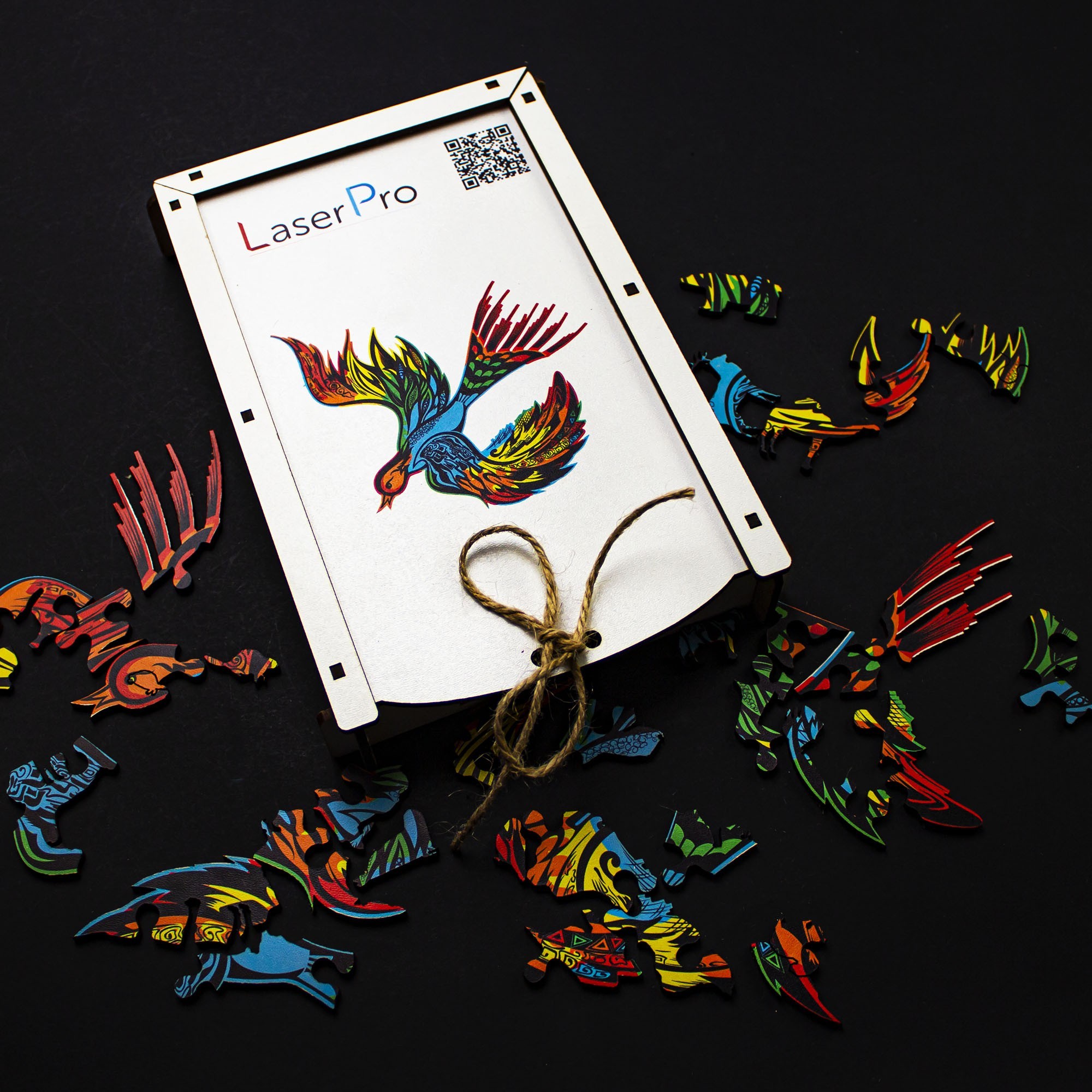 

Фигурный пазл LaserPro Птица из дерева Цветной