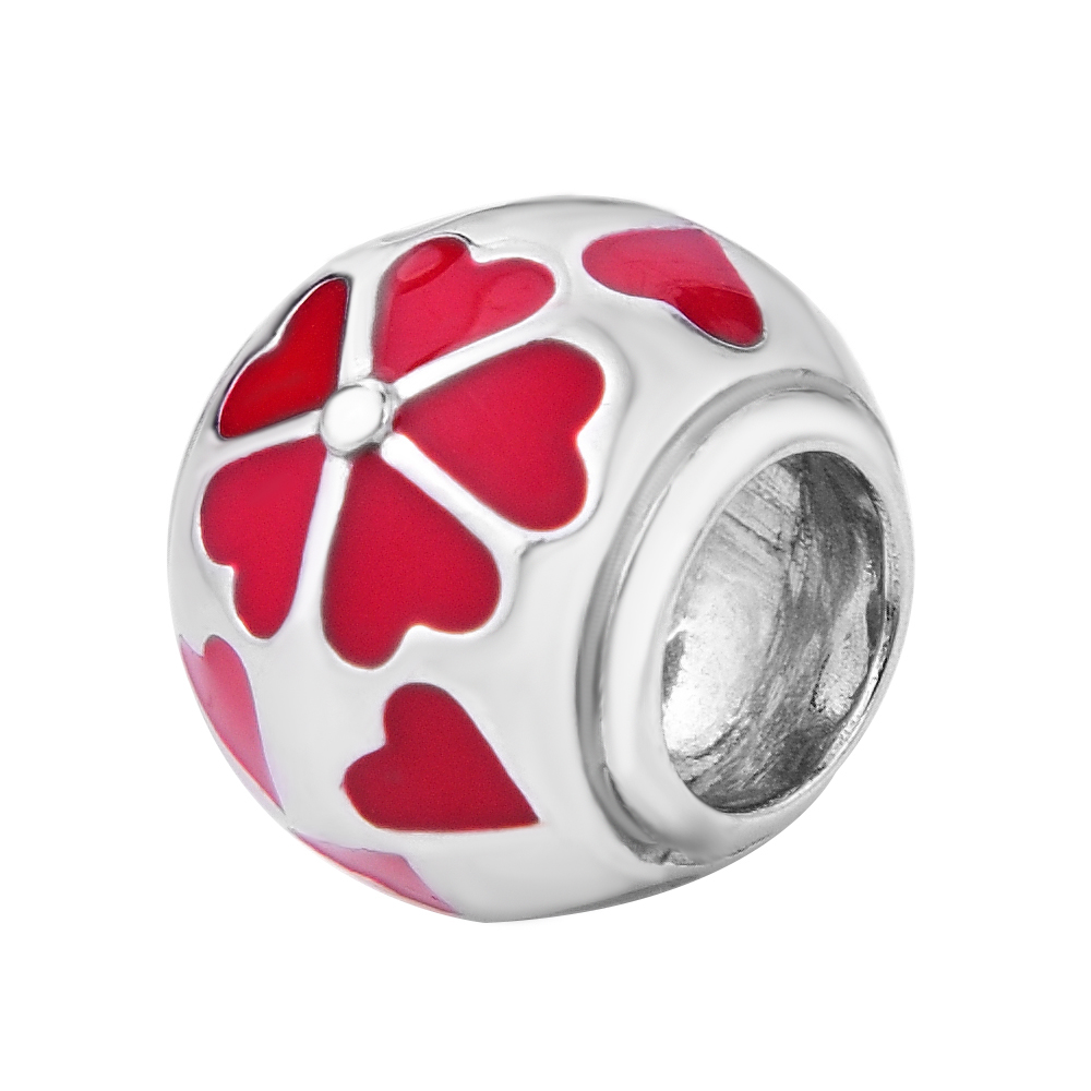 

Серебряный шарм с красной эмалью 000116391 без размера