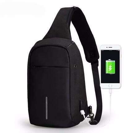 

Рюкзак с одной лямкой (кросс боди) Mark Ryden Mini Bobby MR5898 с USB объем 5л. Черный (2204)