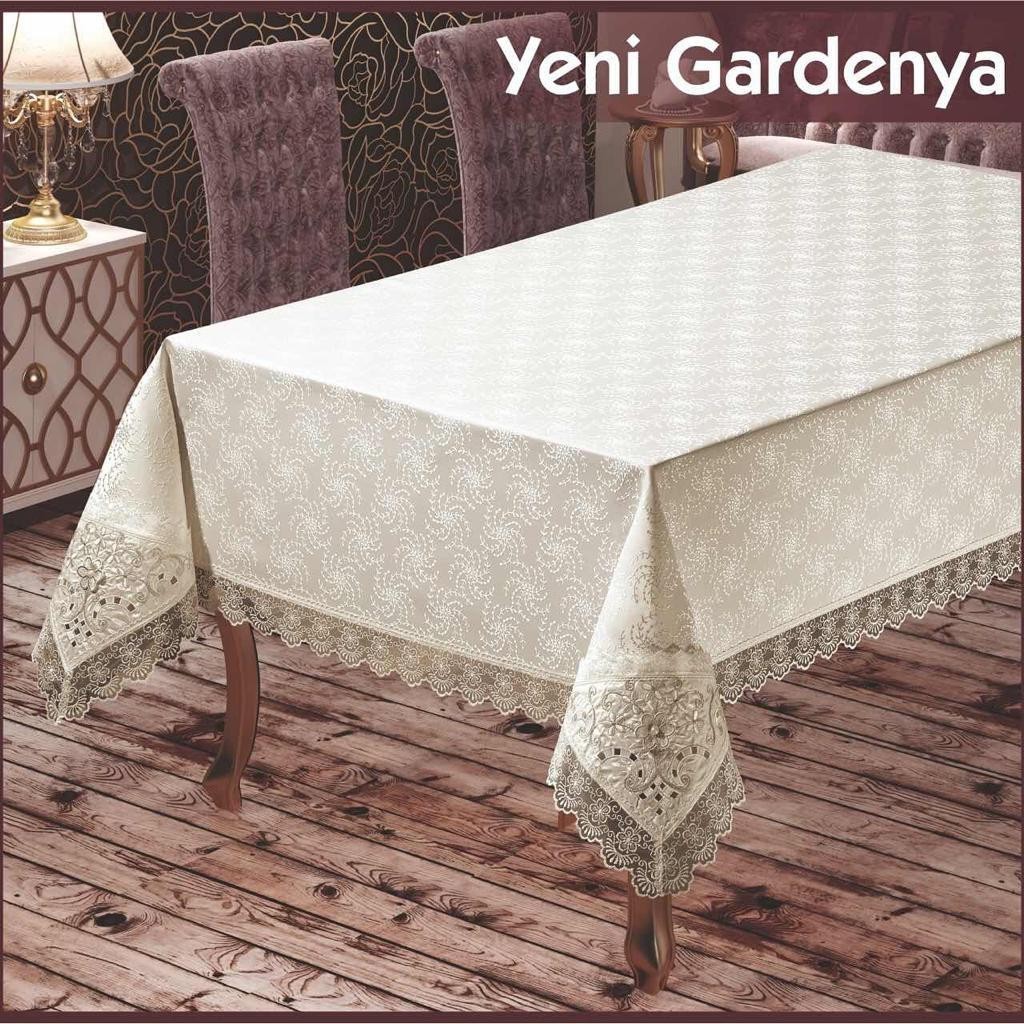 

Скатерть Kayaoglu Yeni Gardenya бежевая 160*220 см