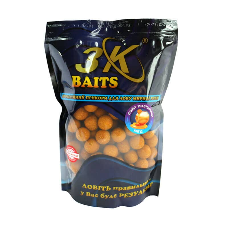 

Бойл 3KBaits растворимый пылящий Мёд 20мм 800г (3KB1212)