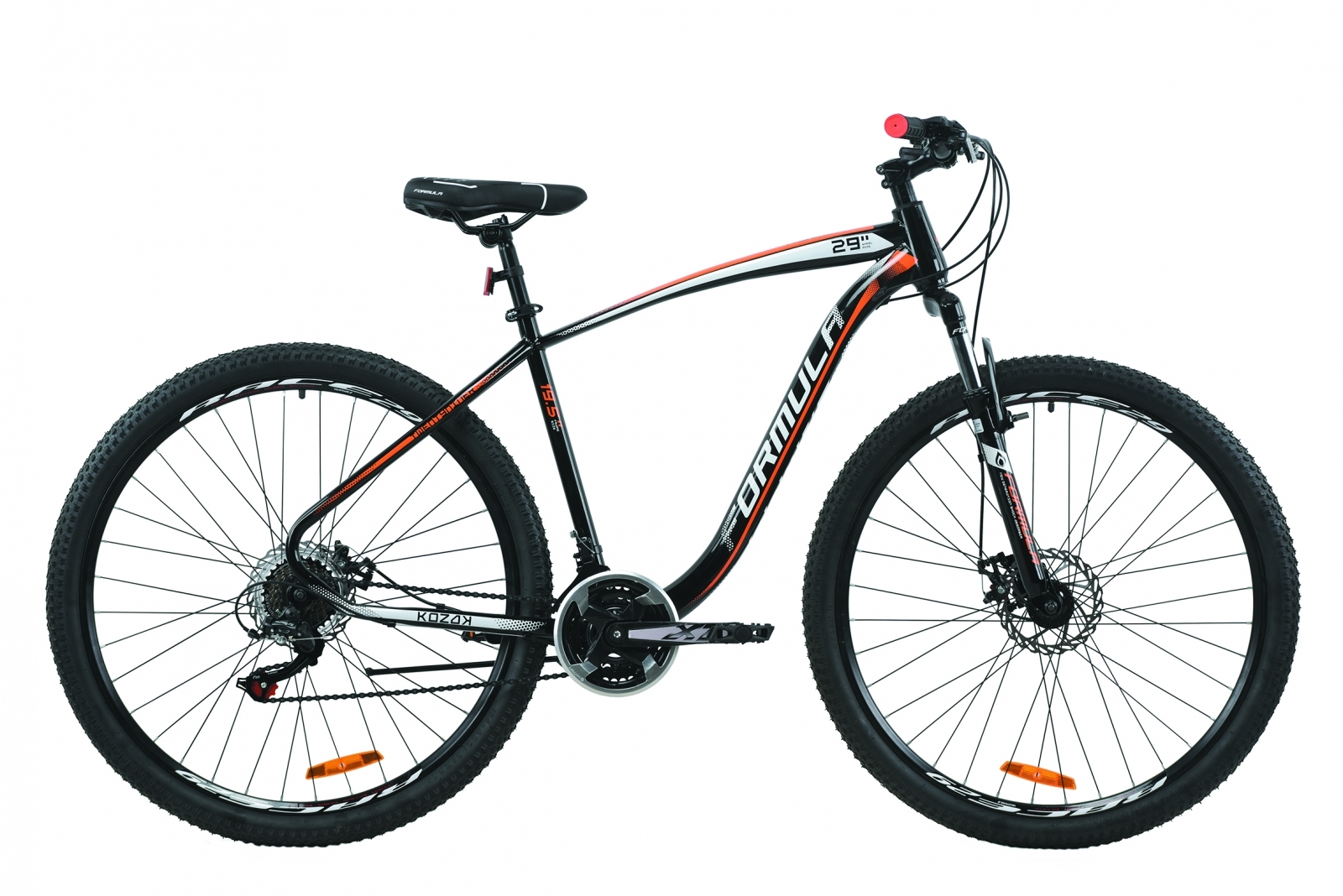 

Велосипед 29" Formula KOZAK DD 19,5" черно-белый с оранжевым 2020
