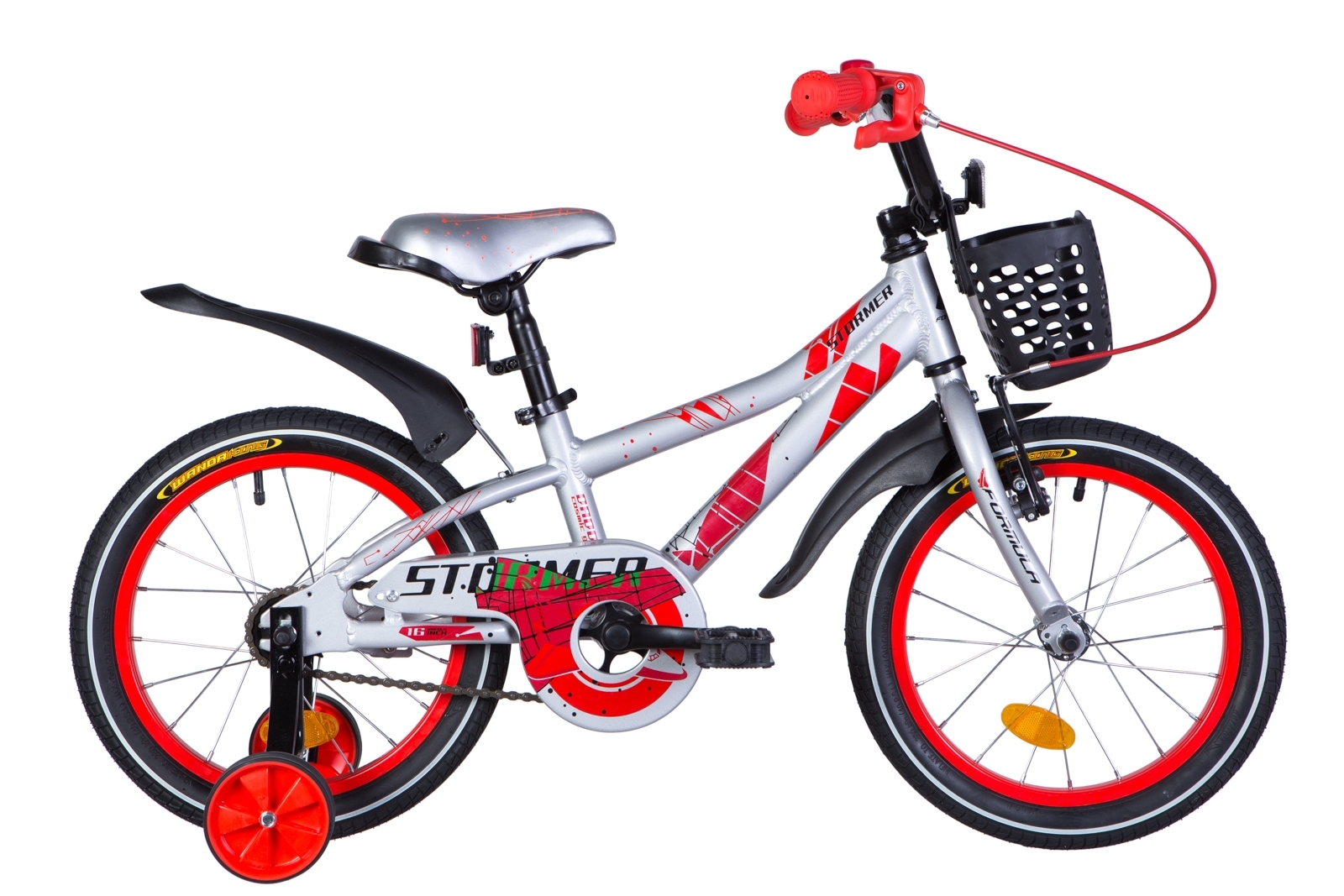 

Велосипед 16" Formula STORMER 8,5" серебристо-красный 2021