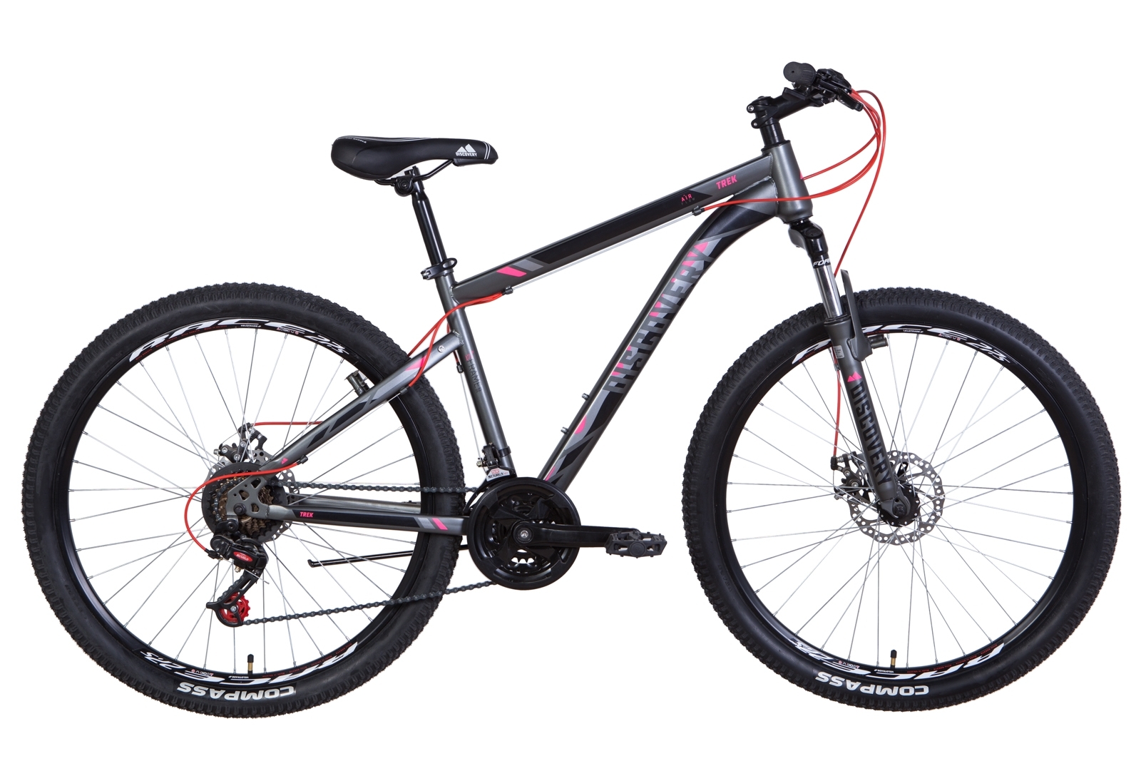

Велосипед 27.5" Discovery TREK DD 19,5" серо-черный с красным (м) 2021