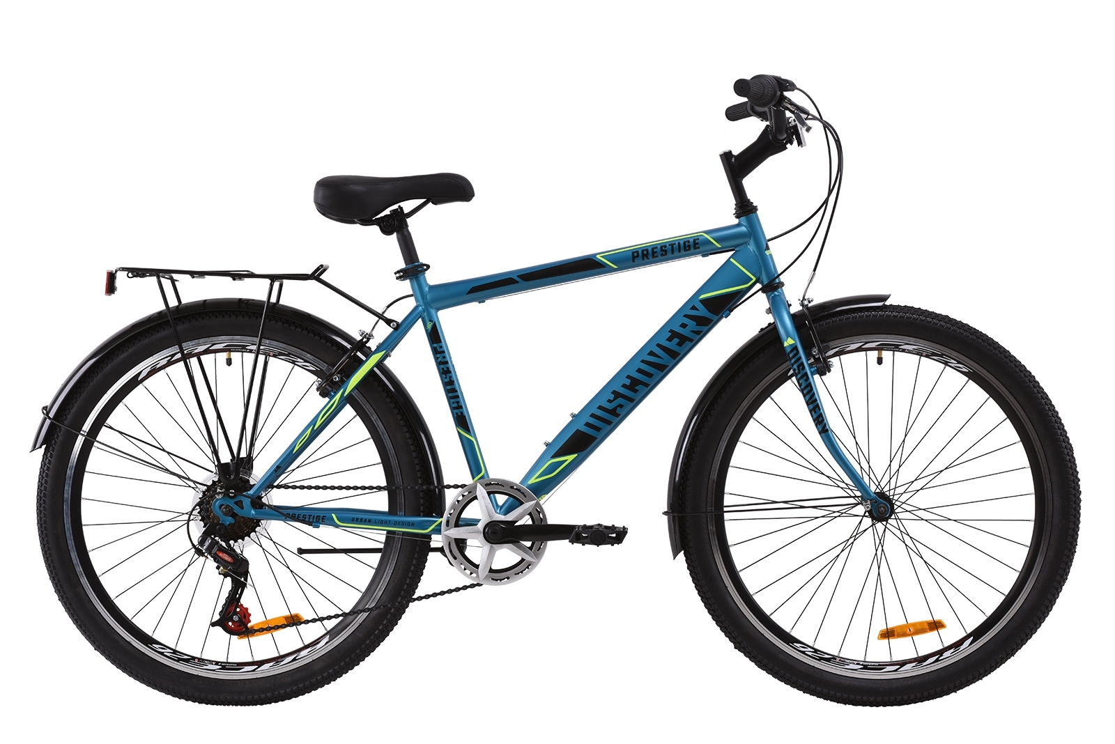 

Велосипед 26" Discovery PRESTIGE MAN 18" малахитовый с желтым (м) 2020
