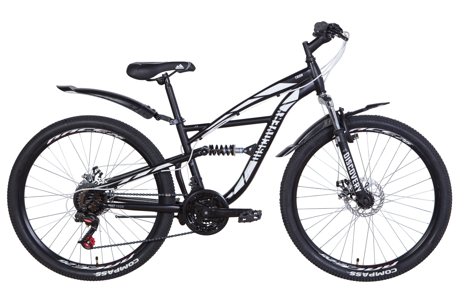 

Велосипед 26" Discovery TRON DD черно-белый (м) 2021
