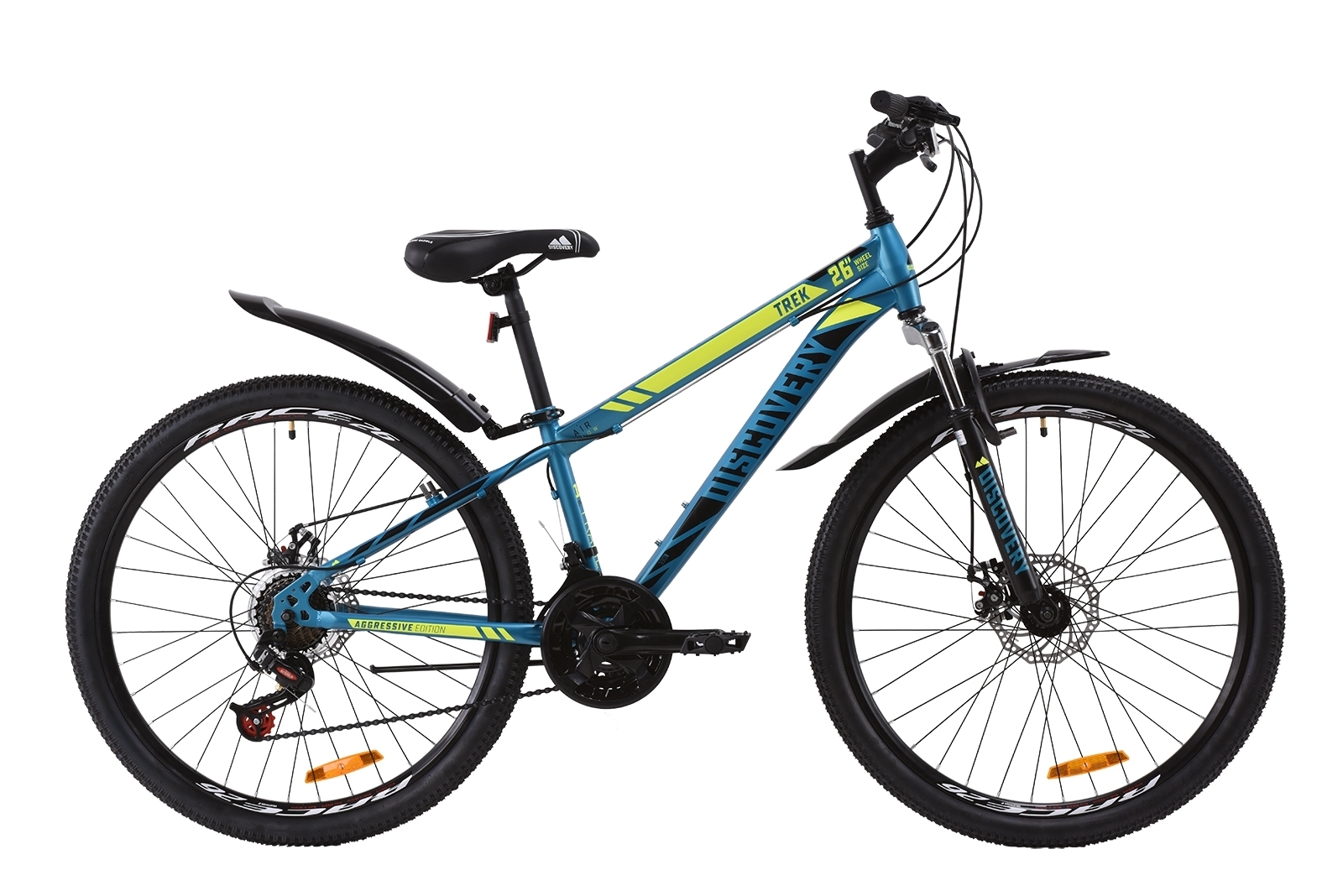 

Велосипед 26" Discovery TREK DD 18" малахитовый с желтым (м) 2020