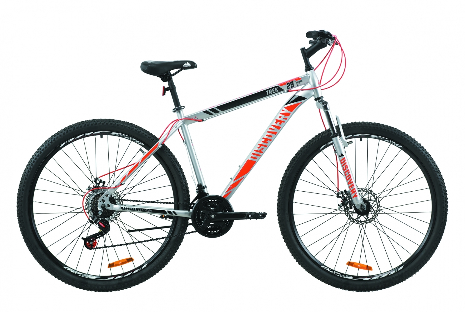 

Велосипед 29" Discovery TREK DD 19" серый с красным 2020