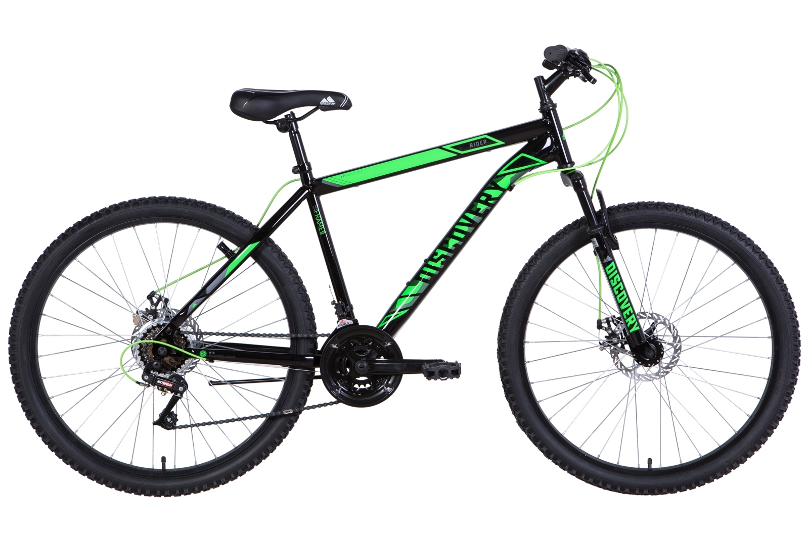 

Велосипед 26" Discovery RIDER DD 18" черно-зеленый 2021