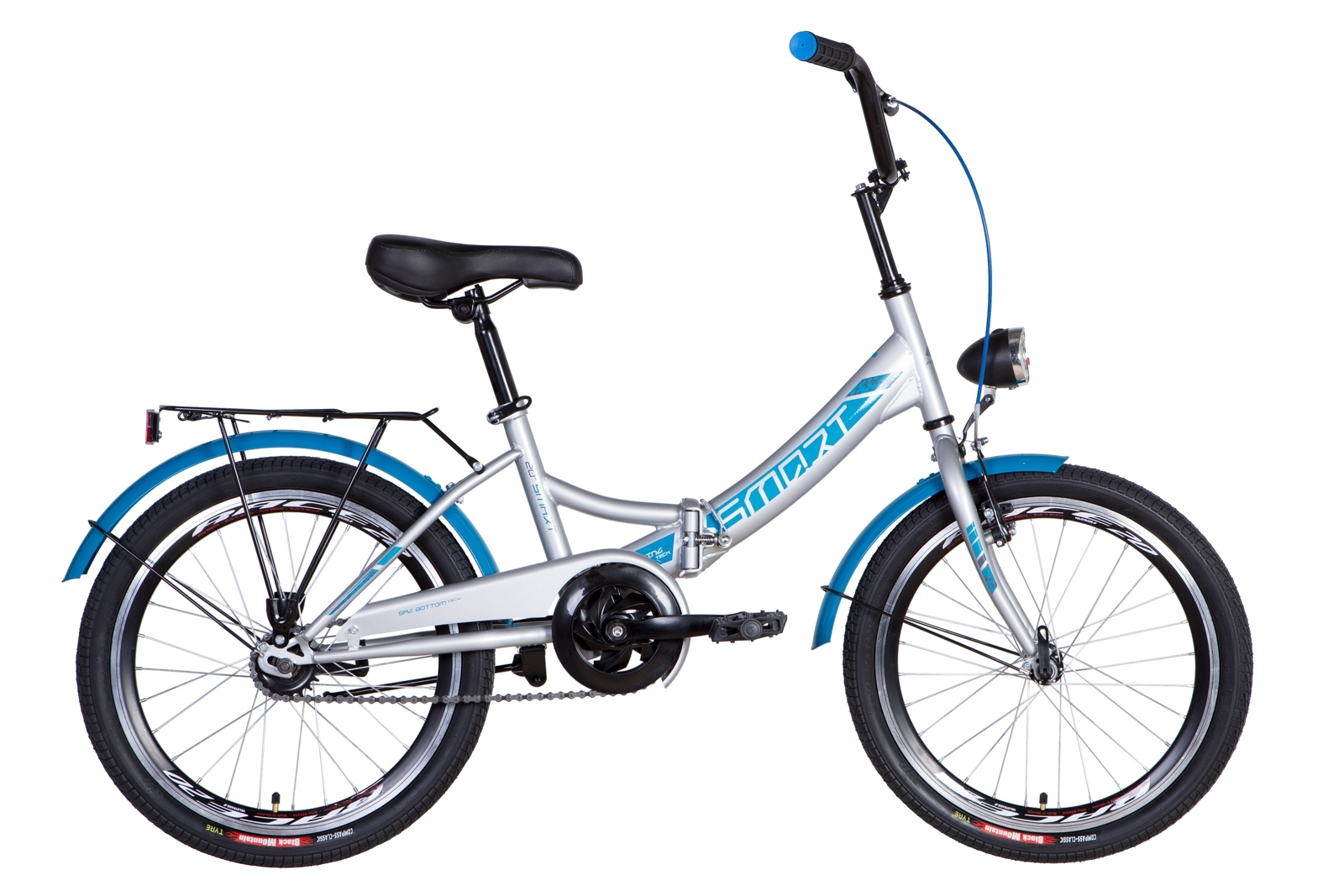 

Велосипед 20" Formula SMART серебристо-синий с фонарём 2021