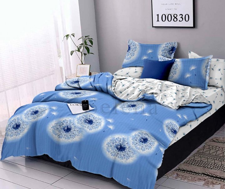 

Комплект постільної білизни Selena Бязь Люкс Одуванчик Blue2 100830 Полуторний