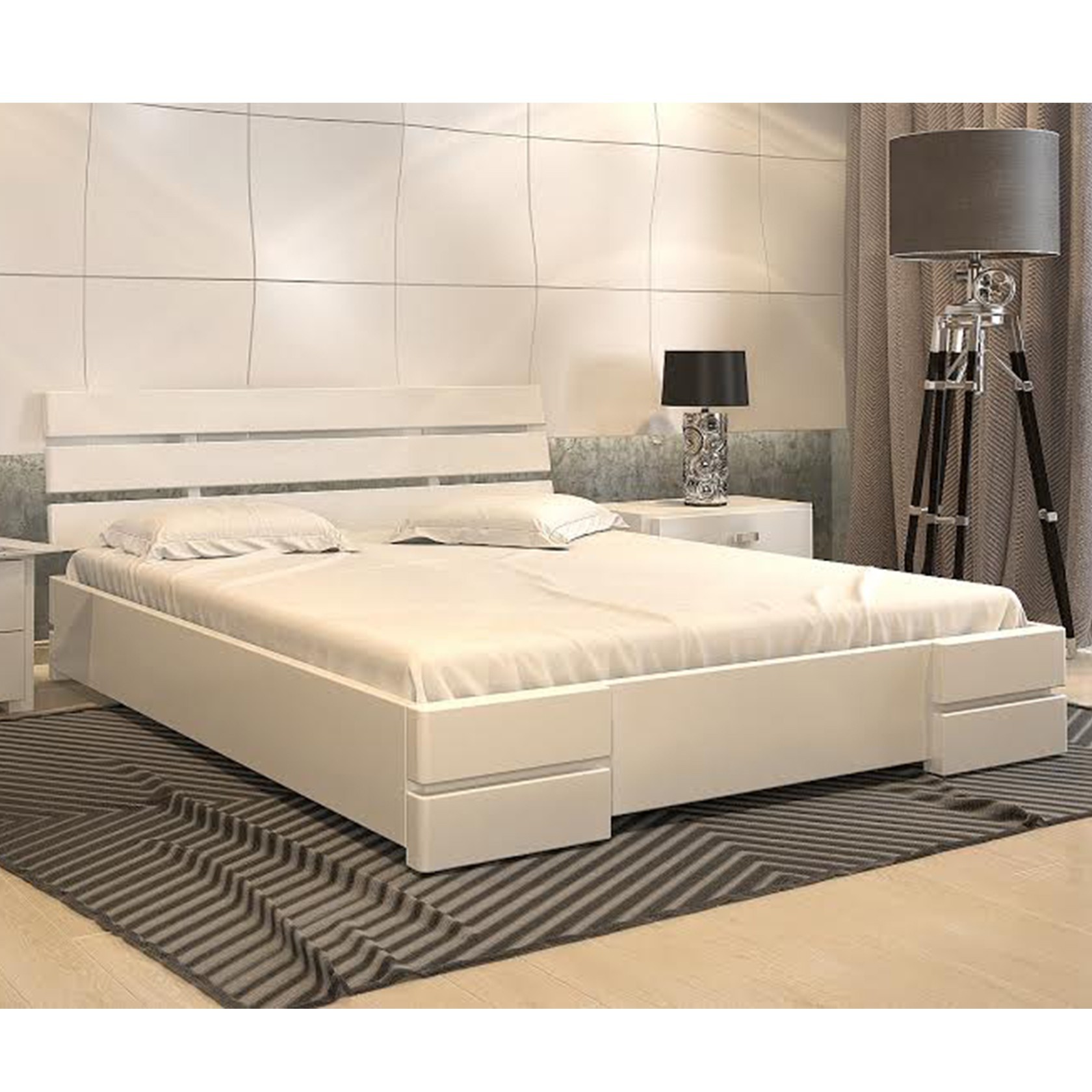 

Кровать Дали Люкс (Arbor Drev) Белая 140х200 см 71127_08