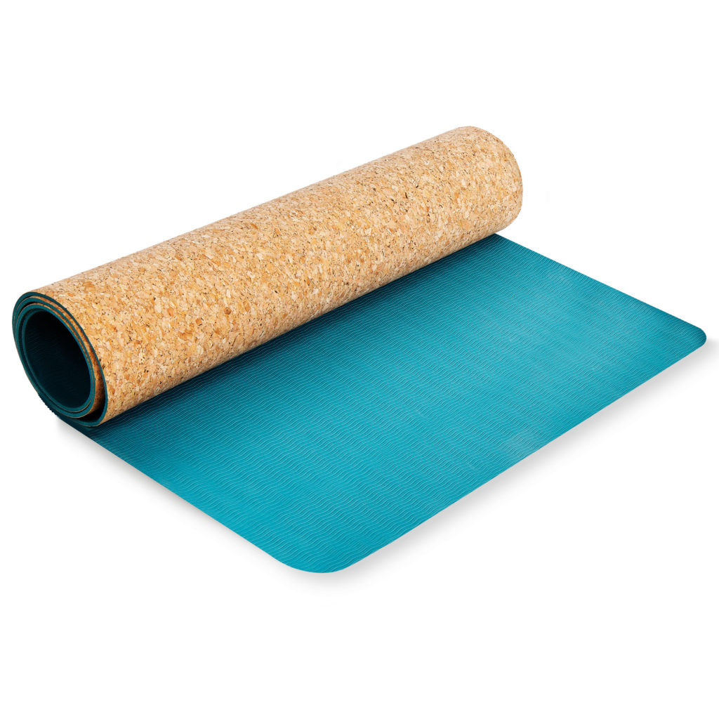 

Коврик для йоги Spokey Savasana 180х60 см пробковый Голубой (s0643)