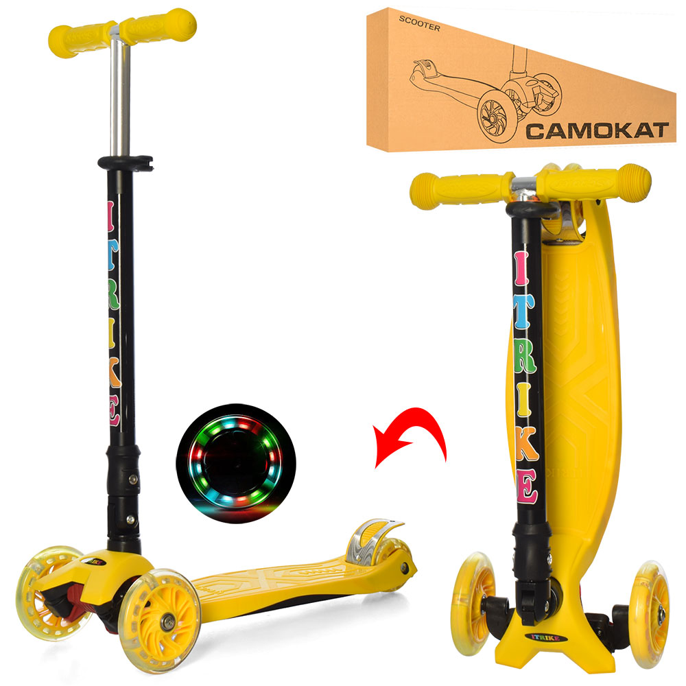 

Самокат iTrike MAXI JR 3-003-1-Y желтый