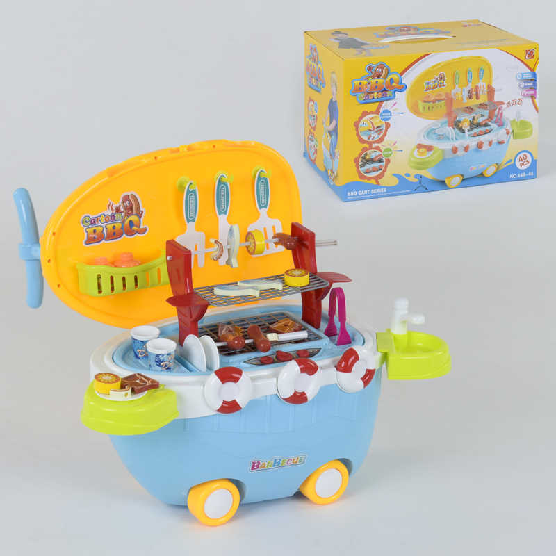 

Игровой набор Барбекю 40 деталей, на колёсах, свет, звук 668-46 (12)