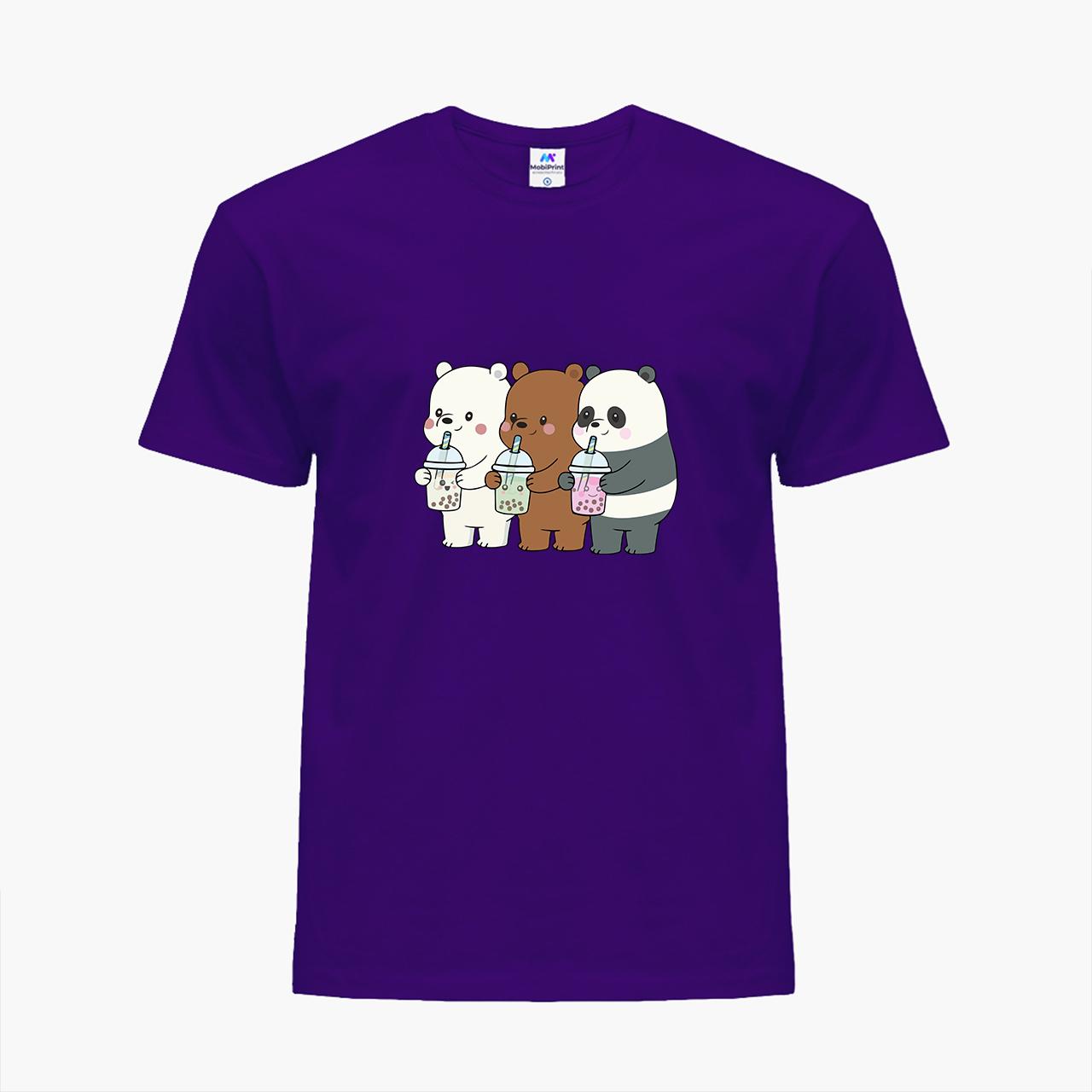 

Детская футболка для девочек Вся правда о медведях (We Bare Bears) (25186-2896-23) 146-152 см Хлопок Фиолетовый