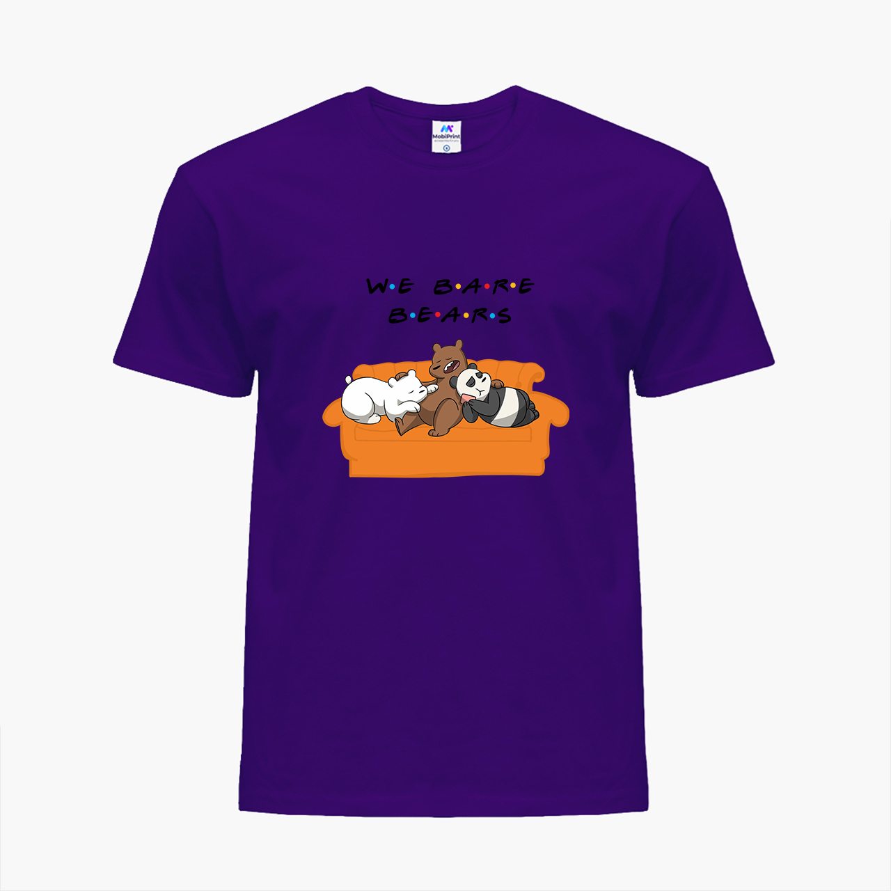 

Детская футболка для девочек Вся правда о медведях (We Bare Bears) (25186-2890-21) 122-128 см Хлопок Фиолетовый