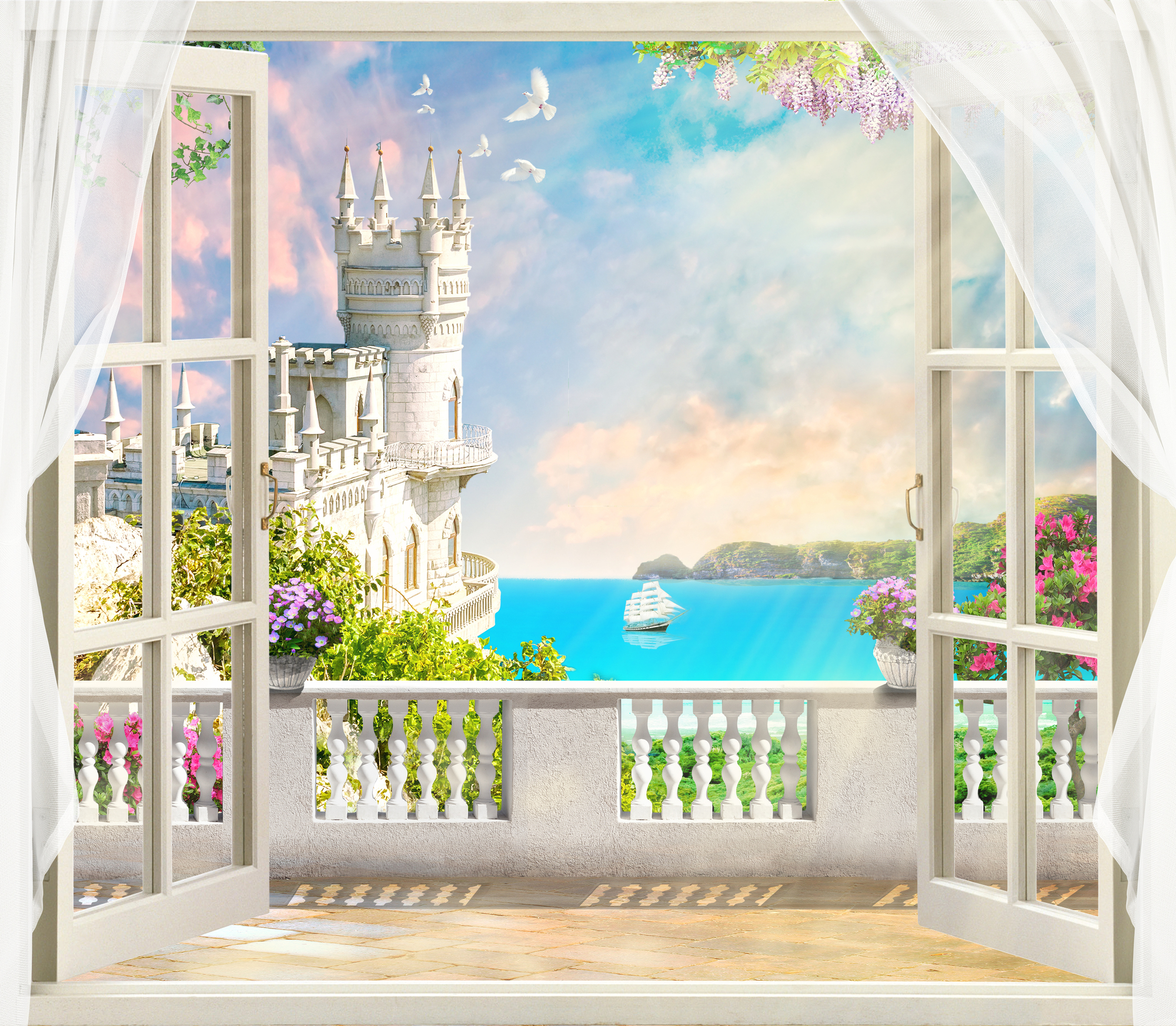 

Фотообои Фрески 'Ласточкино гнездо' (3361) , Классик