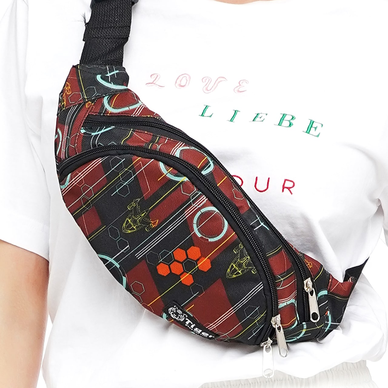

Сумка на пояс Tiger Moon Print Ракеты