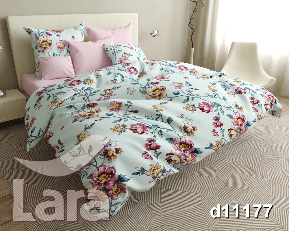 

Постельное белье LARA бязь d11177p полуторное Наволочки 50х70