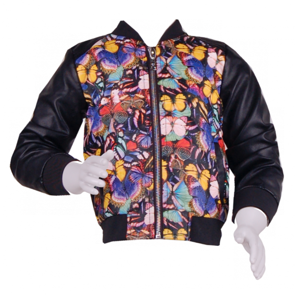 

Стильная куртка для девочки 4 года (104 см) O 10276-black черный цвет