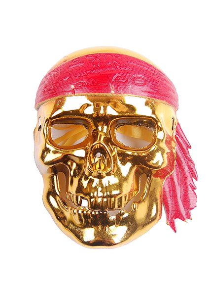 

Детская маска череп 7072-red-gold красный цвет