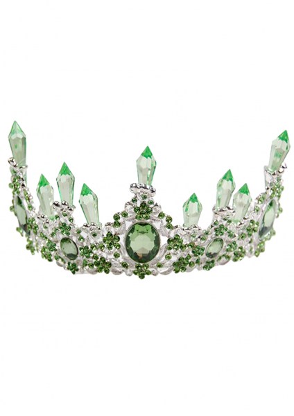 

Царская корона для девочки с камнями 1153-green зеленый цвет