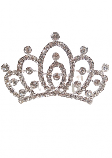 

Диадема-гребень с белыми камушками 1178-silver белый цвет