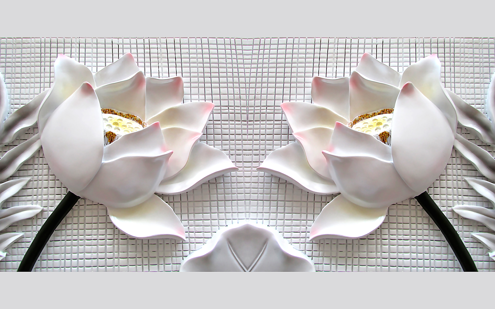 

Фотообои 3D 'Керамические цветы' (4361) , Штукатурка