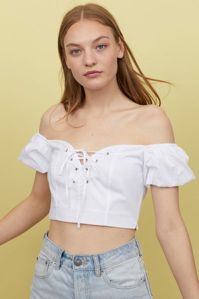 

Блуза-топ H&M 40 Белая (1200-489)