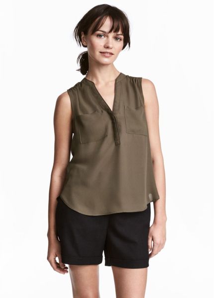 

Блуза H&M 34 хаки (1082-797)