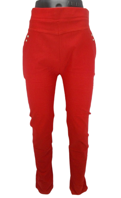 

Брюки с карманами Kenalin K507 2XL-3XL красные