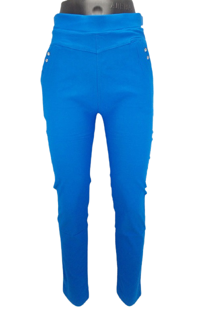 

Брюки с карманами Kenalin K507 2XL-3XL голубые
