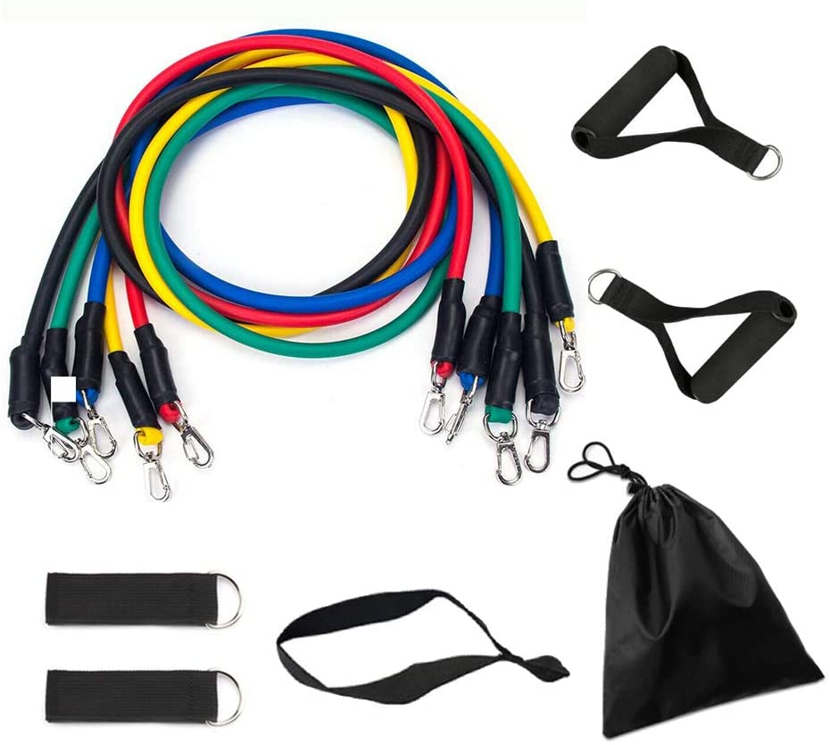 

Набор трубчатых многофункциональных эспандеров 5 жгутов от 4 до 45 кг Workout Bands CN-EN0027