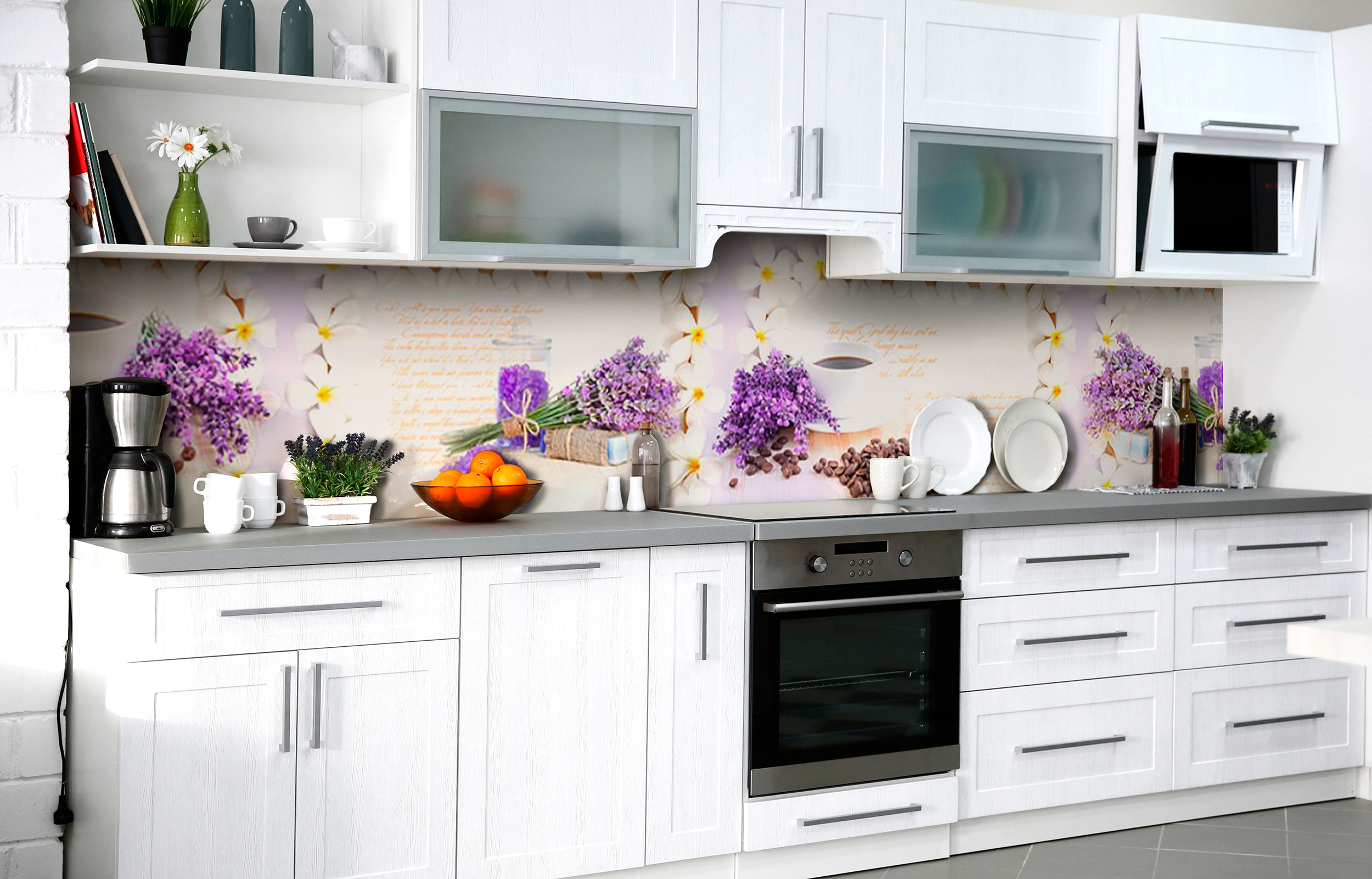 

Скинали на кухню Zatarga Лаванда и плюмерия 650х2500 мм (Z182610/1)