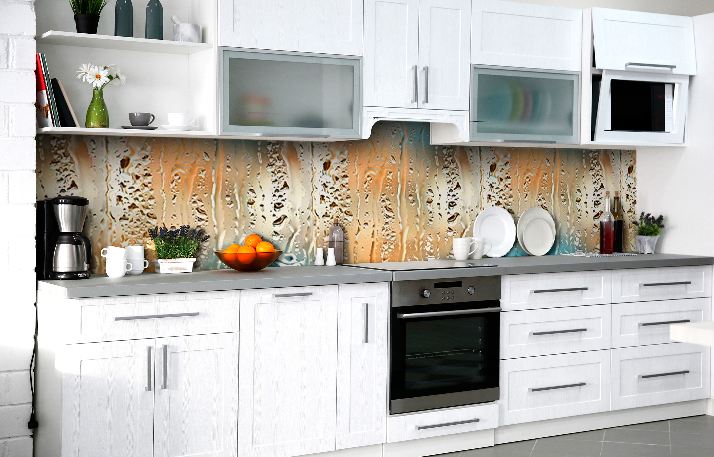 

Скинали на кухню Zatarga Капли весеннего дождя 600х2500 мм