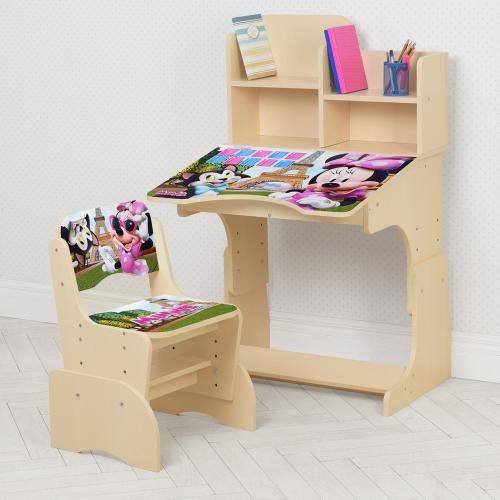 

Детская парта со стульчиком W2071-7-3 Bambi. Минни Маус бежевого цвета