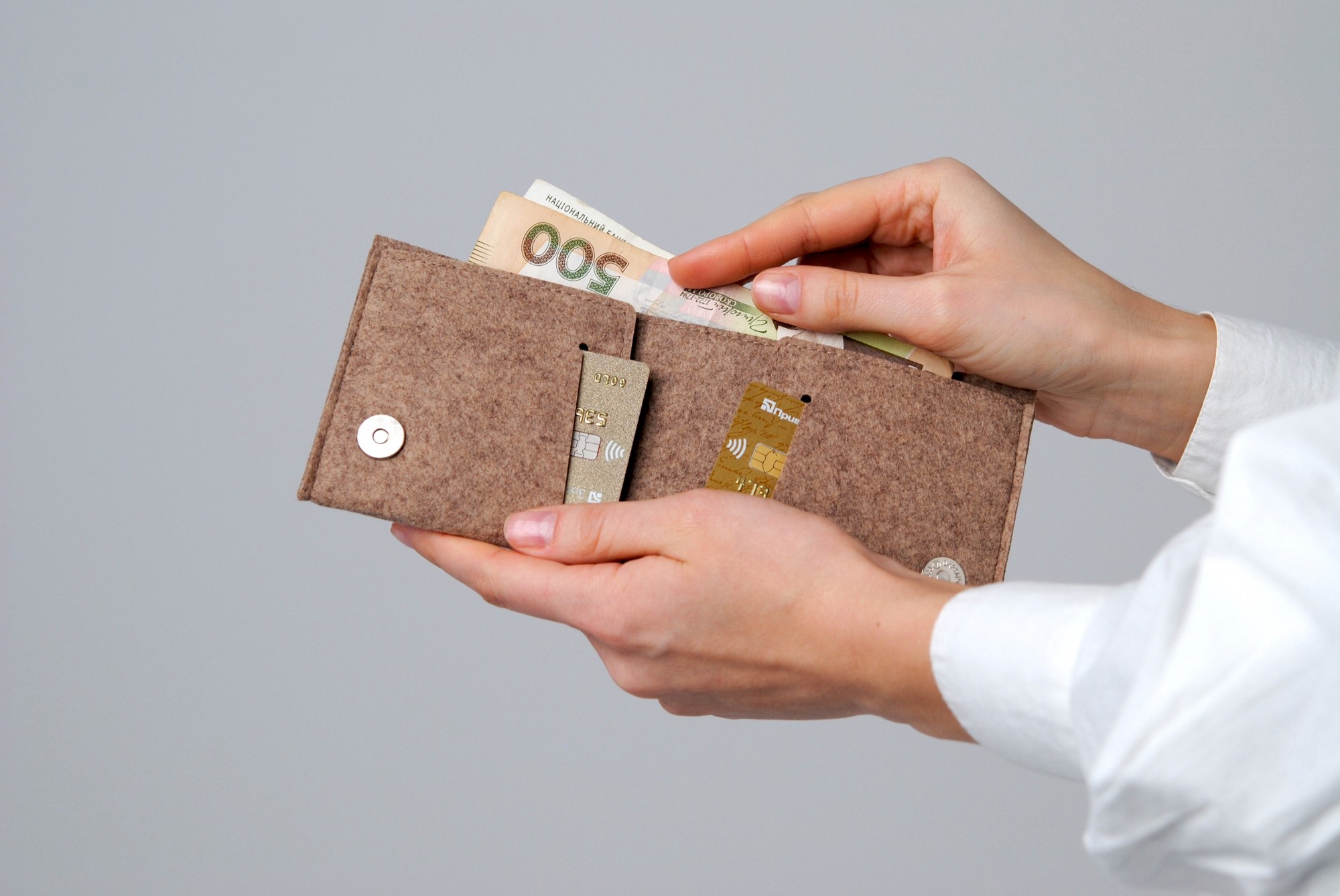 

Кошелёк Gudzyk Мини Бежевый