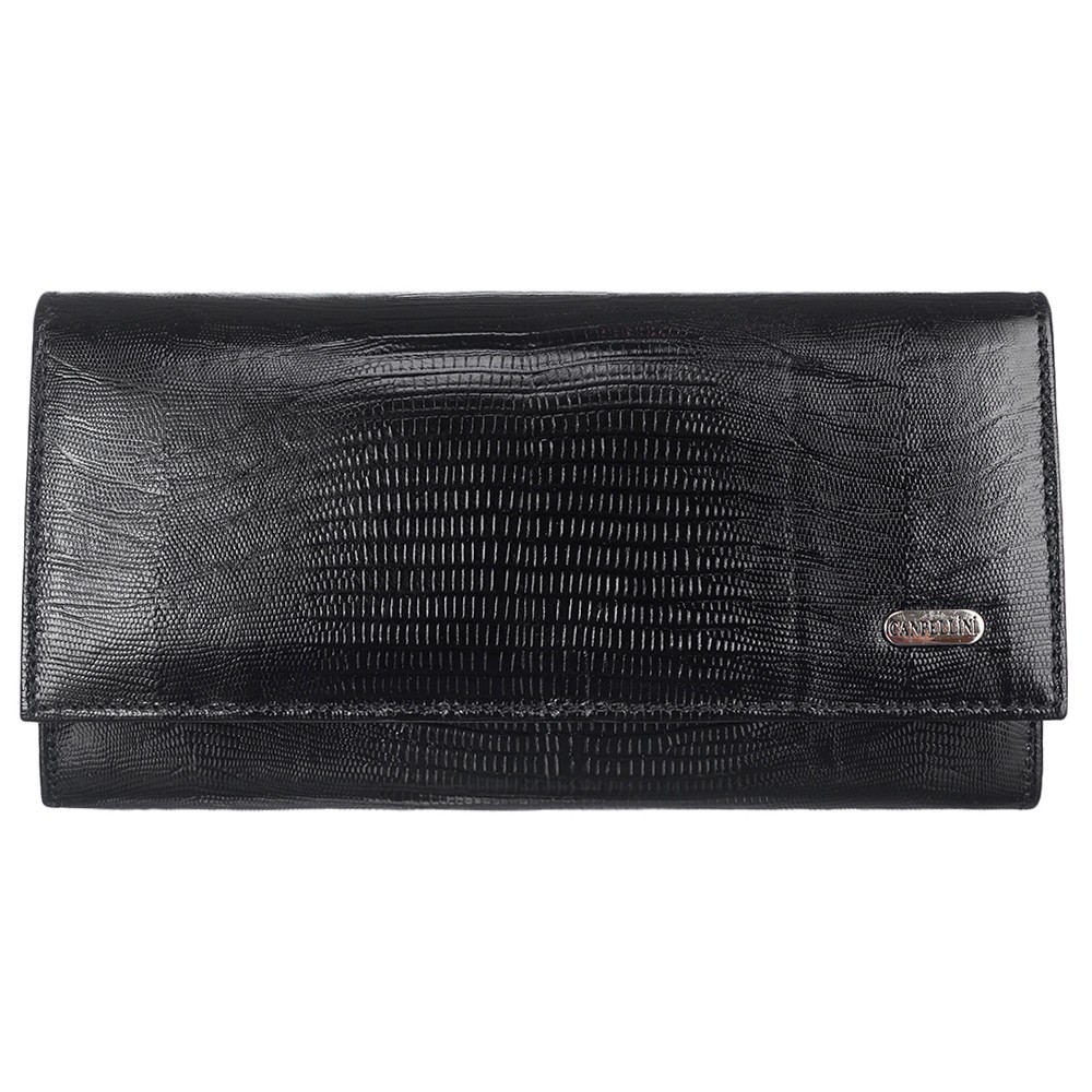 

Кошелек женcкий кожаный CANPEL 2034-8 черный лазер