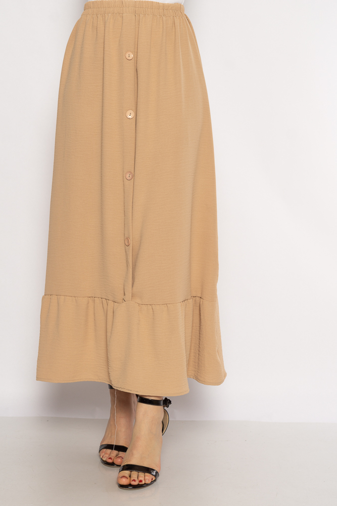 

Юбка макси декорированная пуговицами Time of Style 632F001-3 One size Бежевый