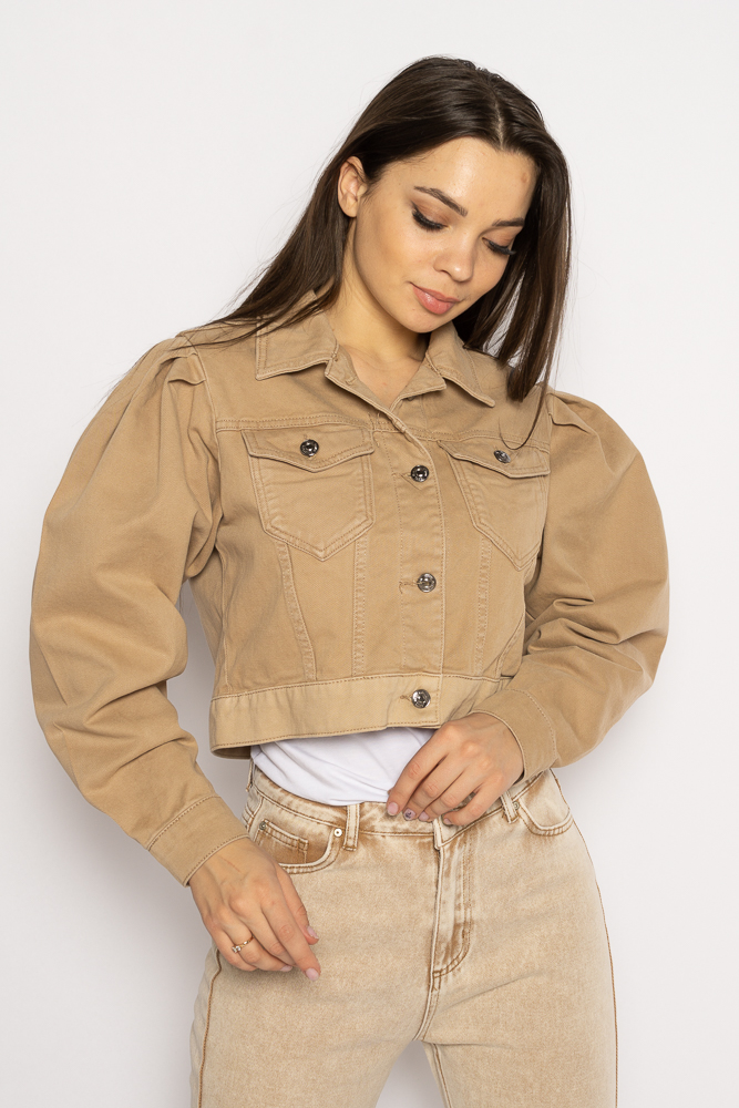 

Куртка женская джинсовая Time of Style 638F006  Бежевый, Куртка женская джинсовая Time of Style 638F006 L Бежевый