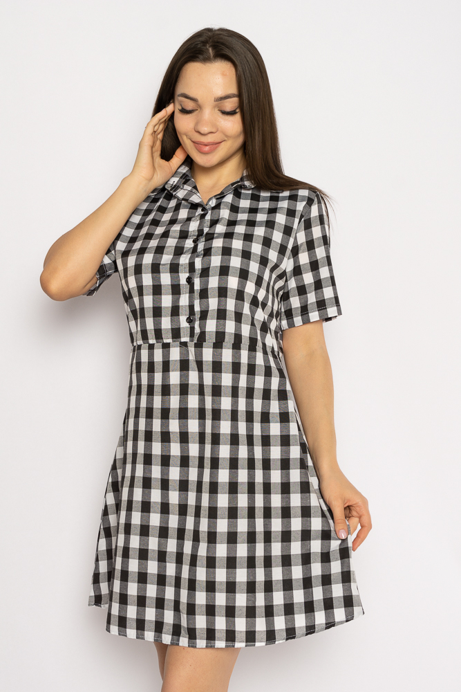

Платье в мелкую клетку Time of Style 632F011-1 M Бело-черный