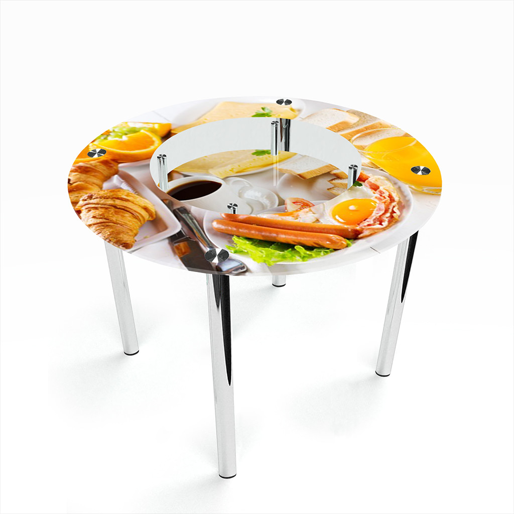 

Стіл БЦ-стіл Круглий з полицею Nice breakfast Еко (700 x 700 x 750)