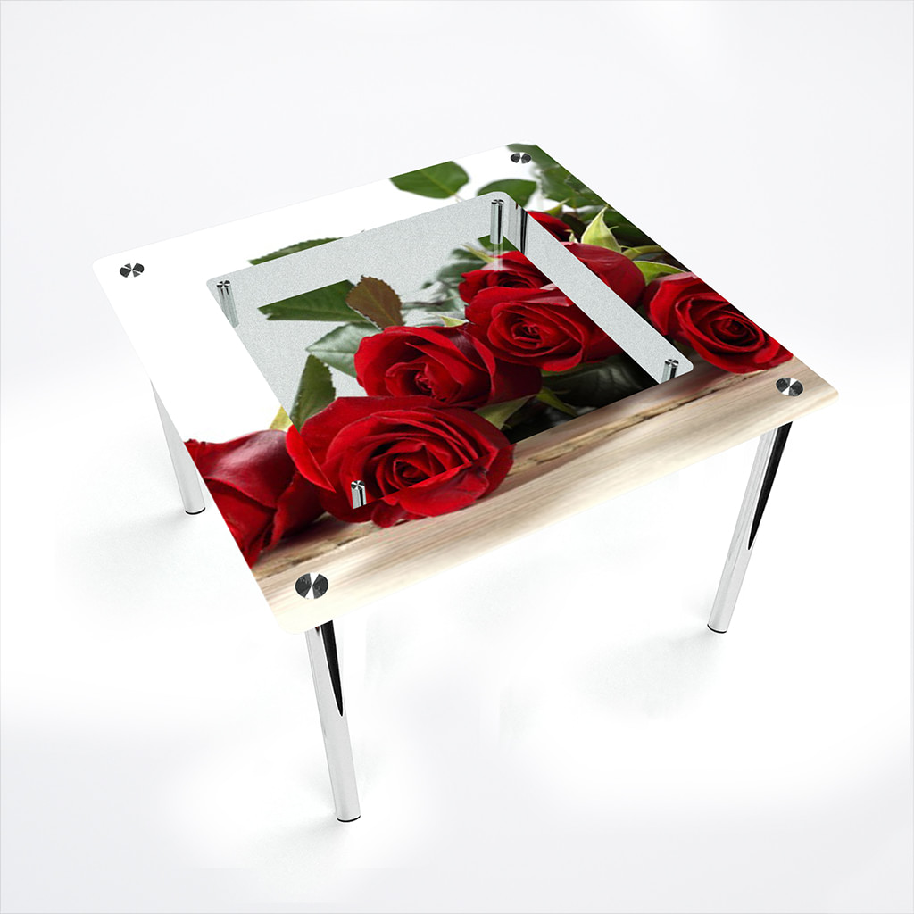 

Стіл БЦ-стіл Квадратний з полицею Red Roses Еко (700 x 700 x 750)