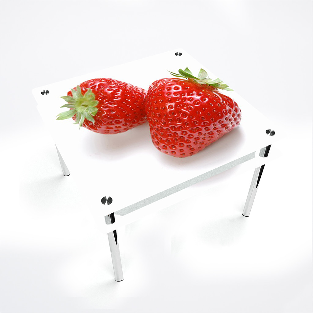 

Стіл БЦ-стіл Квадратний з проходить полицею Red berry Еко (700 x 700 x 750)