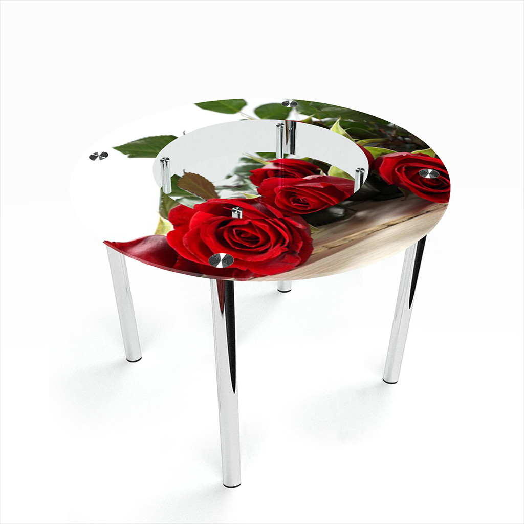 

Стіл БЦ-стіл Круглий з полицею Red Roses Еко (700 x 700 x 750)