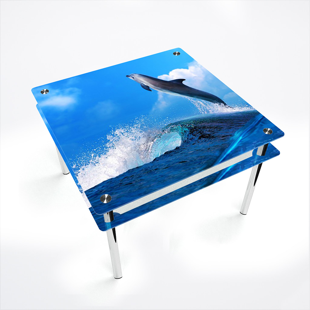 

Стіл БЦ-стіл Квадратний з проходить полицею Dolphin Еко (700 x 700 x 750)