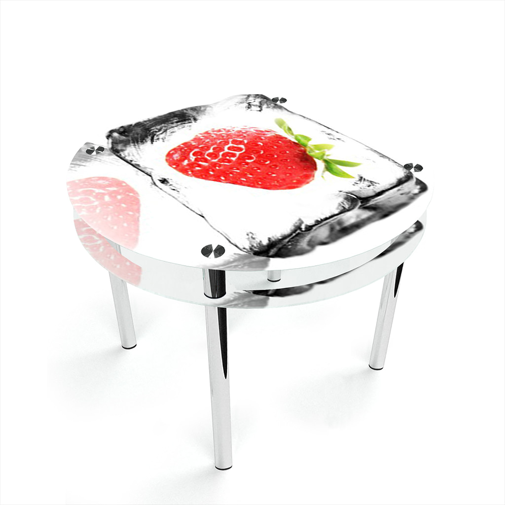 

Стіл БЦ-стіл Круглий з проходить полицею Ice berry Еко (700 x 700 x 750)