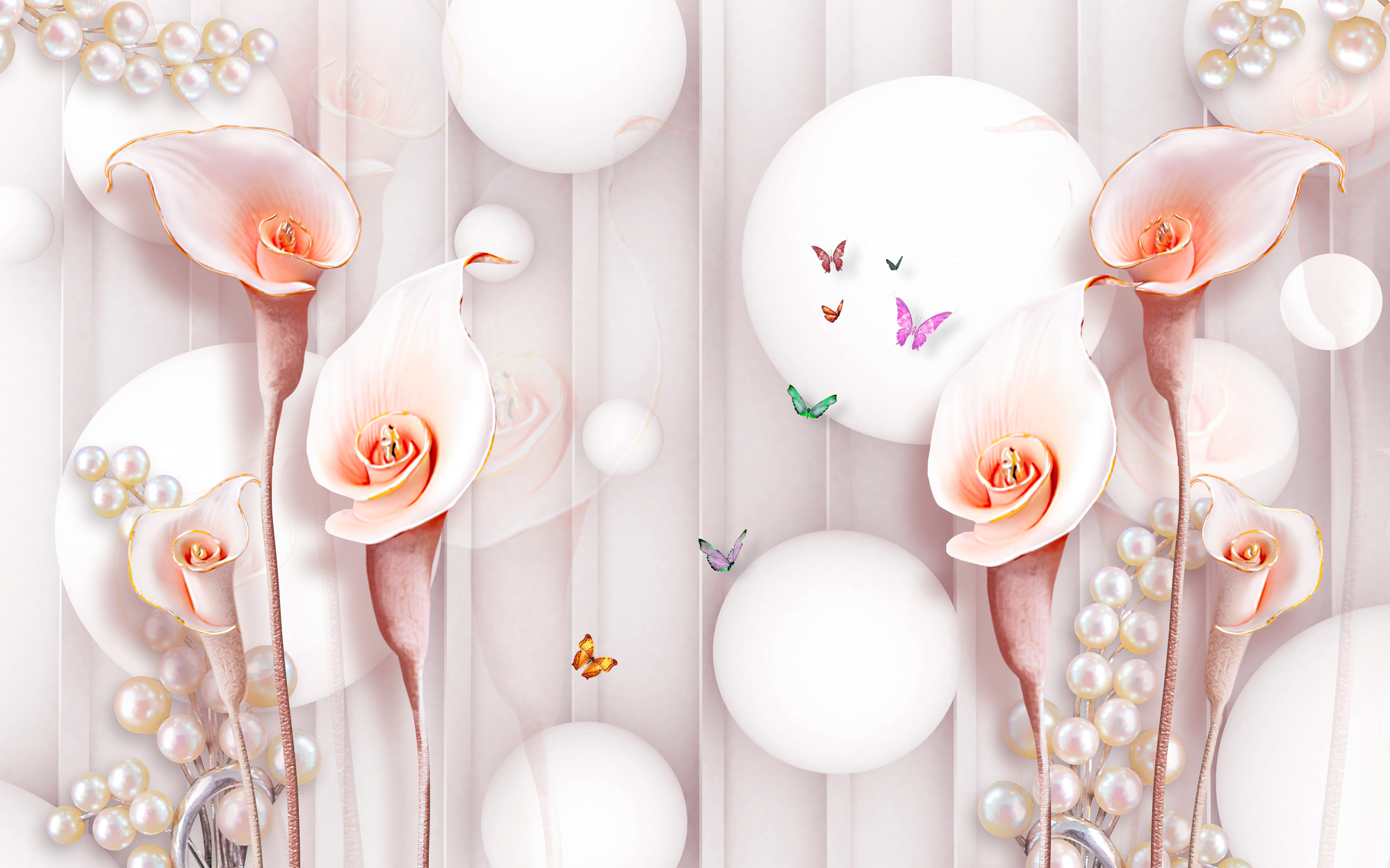 

Фотообои 3D '3D Цветы' (4383) , Деко